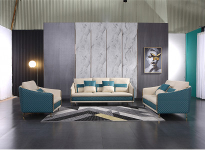 Sofagarnitur 3+2 Sitzer Set Design Sofa Polster Couchen Couch Deko Modern